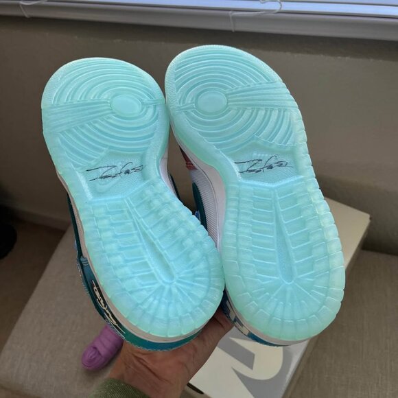 Nike Sneakers SB Dunk Low Futura Laboratories Bleached Aqua Teal Womens 6 - Picture 4 of 10
